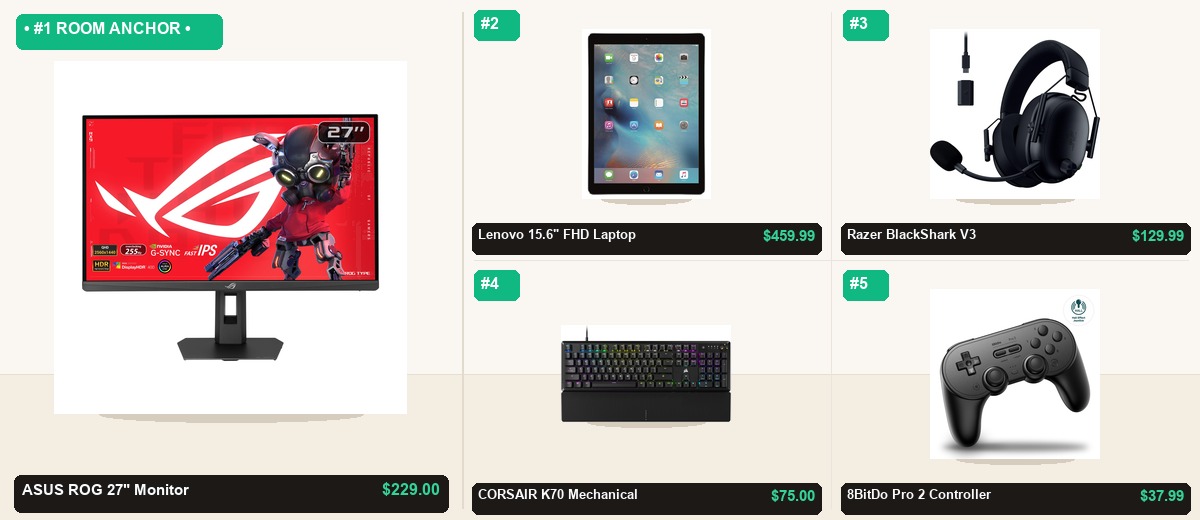 The 5-Item Digital Media & Gaming Essentials System - Individual Product Cutout Stage