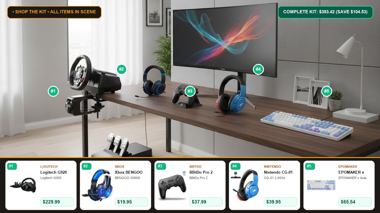 The 5-Item Digital Media & Gaming (Logitech & Xbox) Problem-Solver Kit Room Scene Preview