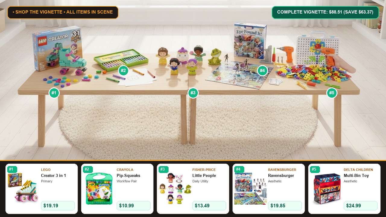 The Kids' Toys & Games (Lego & Crayola) Room Vignette Room Scene Preview