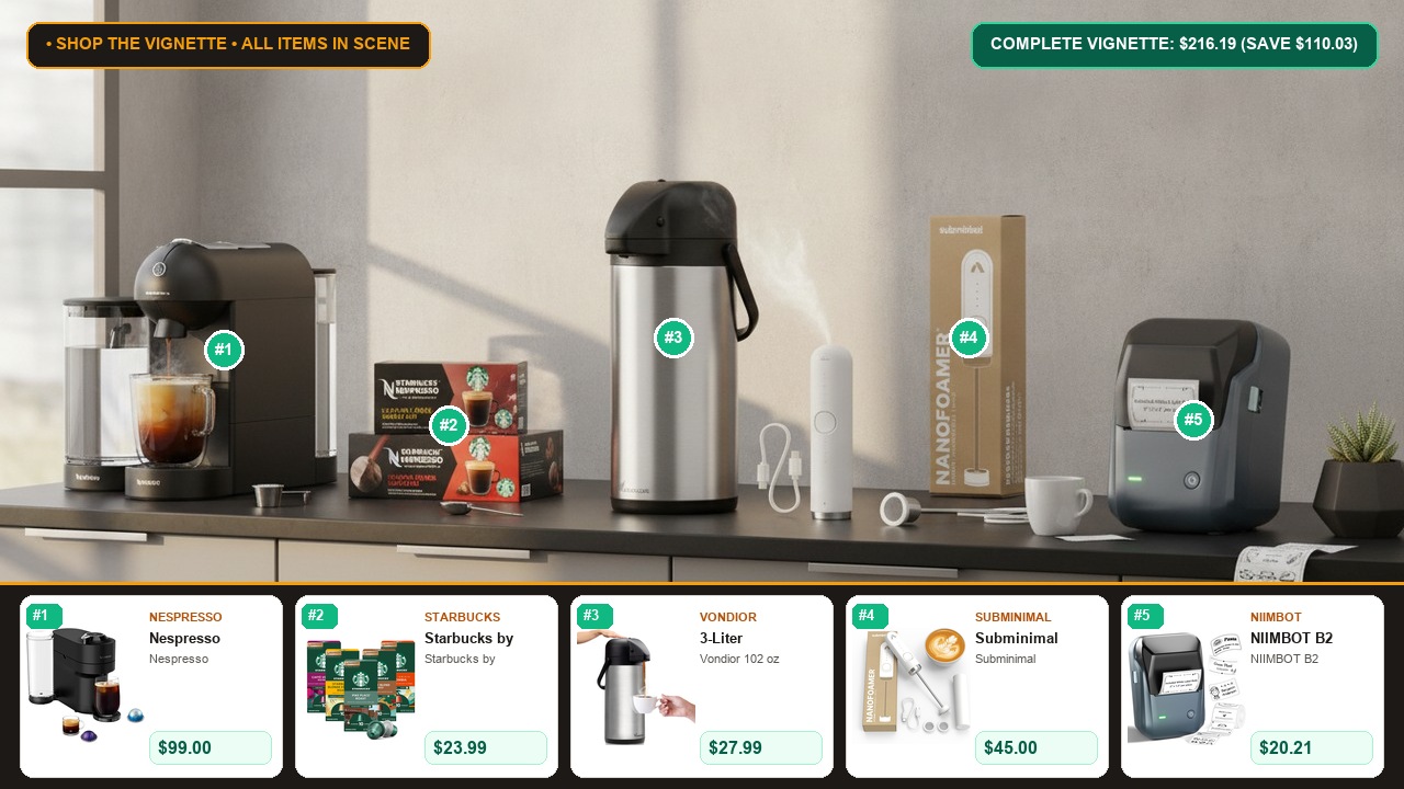 The Modern Minimalist Coffee Bar Station: Cafe-Grade Setup Under $285 Room Scene Preview