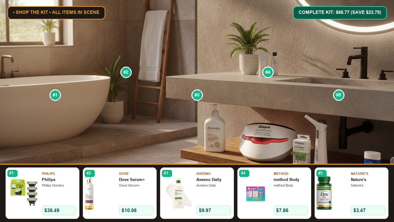 The 5-Item Beauty, Health & Personal Care Essentials System Room Scene Preview