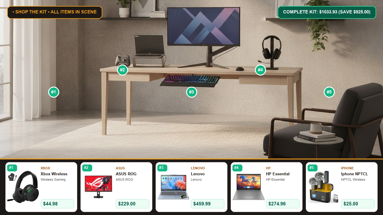 The 5-Item Digital Media & Gaming Essentials System Room Scene Preview