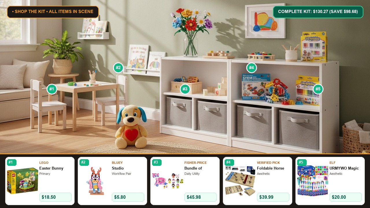 The 5-Item Kids' Toys, Games & Hobbies Essentials System Room Scene Preview